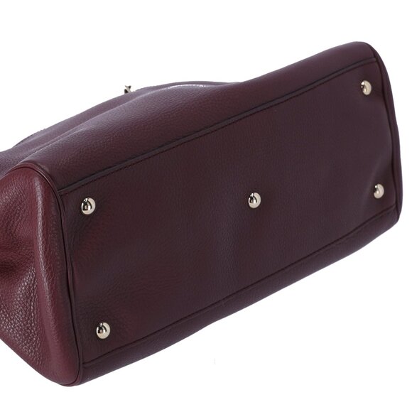 GUCCI Bamboo Shopper Tote Bag 323660 Bordeaux Leather - Picture 7 of 9